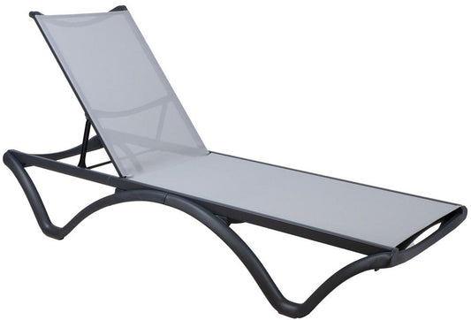 Sun Lounger East Dijon | size: Length: 190cm, Width: 66cm, Height: 88cm | color: Gray | image: 1 | variant: 1006403
