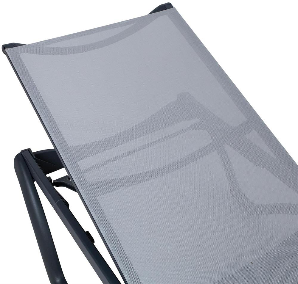 Sun Lounger East Dijon | size: Length: 190cm, Width: 66cm, Height: 88cm | color: Gray | image: 4 | variant: 1006403