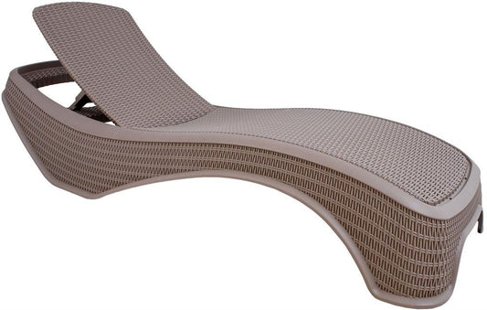 Sun Lounger East Grenoble | size: Length: 199cm, Width: 75.5cm, Height: 43.5cm | color: Gray | image: 1 | variant: 1006402