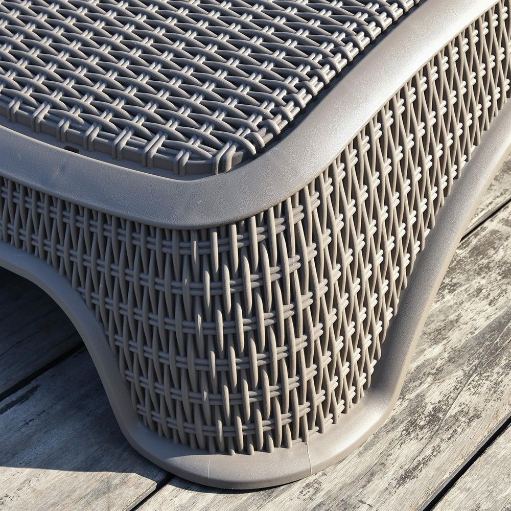 Sun Lounger East Grenoble | size: Length: 199cm, Width: 75.5cm, Height: 43.5cm | color: Gray | image: 8 | variant: 1006402