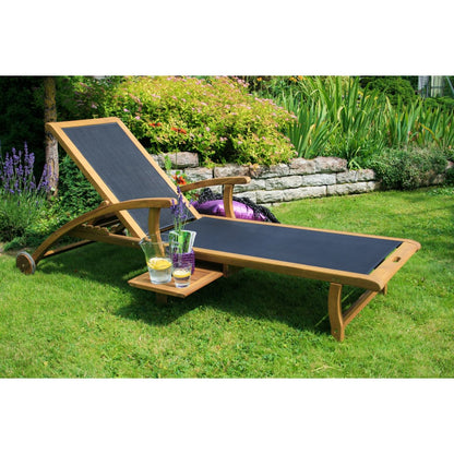 Sun Lounger East Llandudno | size: Length: 200cm, Width: 75.5cm, Height: 95cm | color: Brown/Black | image: 2 | variant: 1004864