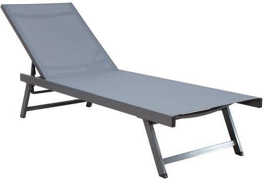 Sun Lounger East Louth | size: Length: 190cm, Width: 60cm, Height: 96cm | color: Gray | image: 1 | variant: 1006404