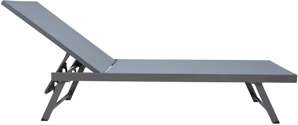 Sun Lounger East Louth | size: Length: 190cm, Width: 60cm, Height: 96cm | color: Gray | image: 4 | variant: 1006404