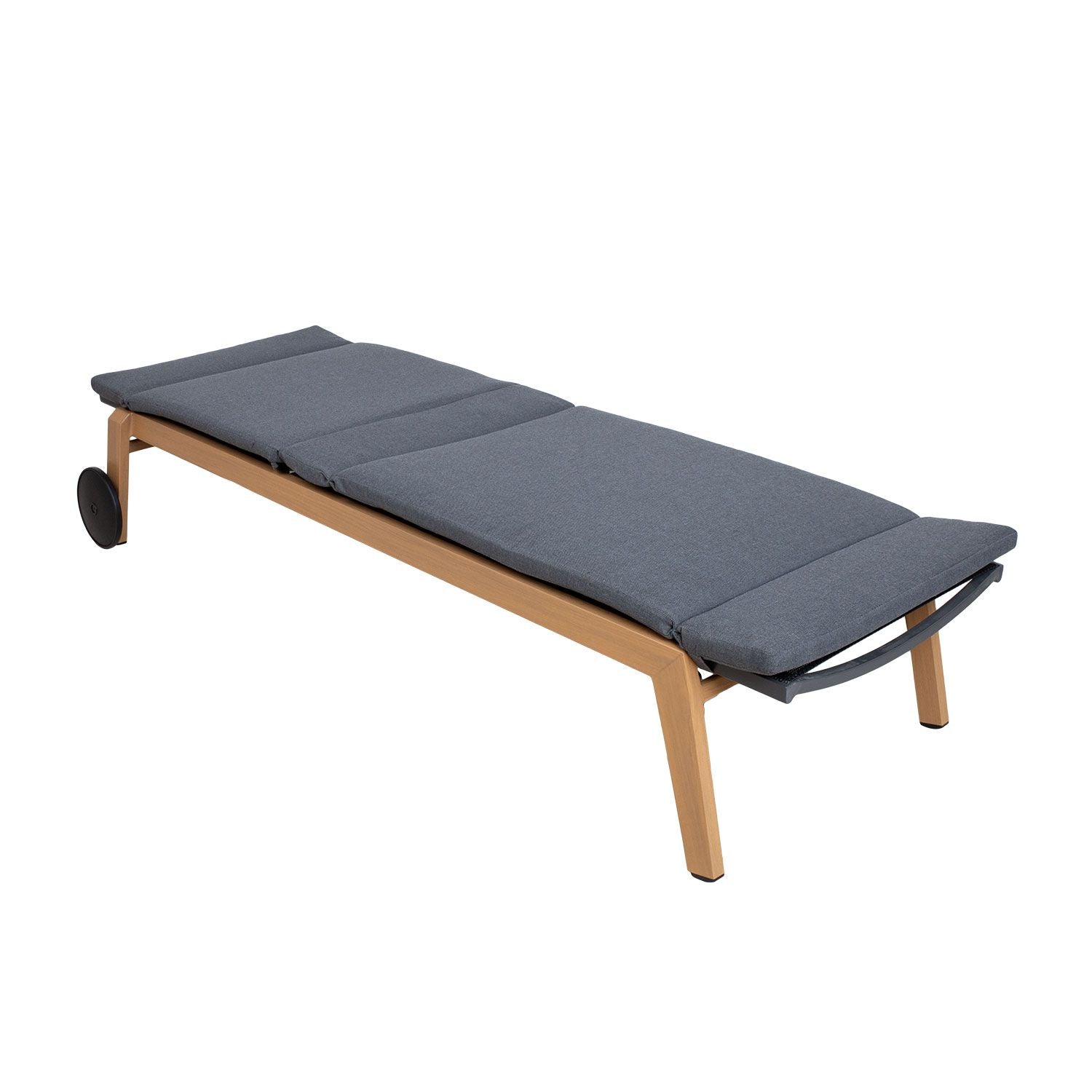 Sun Lounger East Nancy | size: Length: 199.5cm, Width: 79cm, Height: 102cm | color: Gray | image: 1 | variant: 1006457