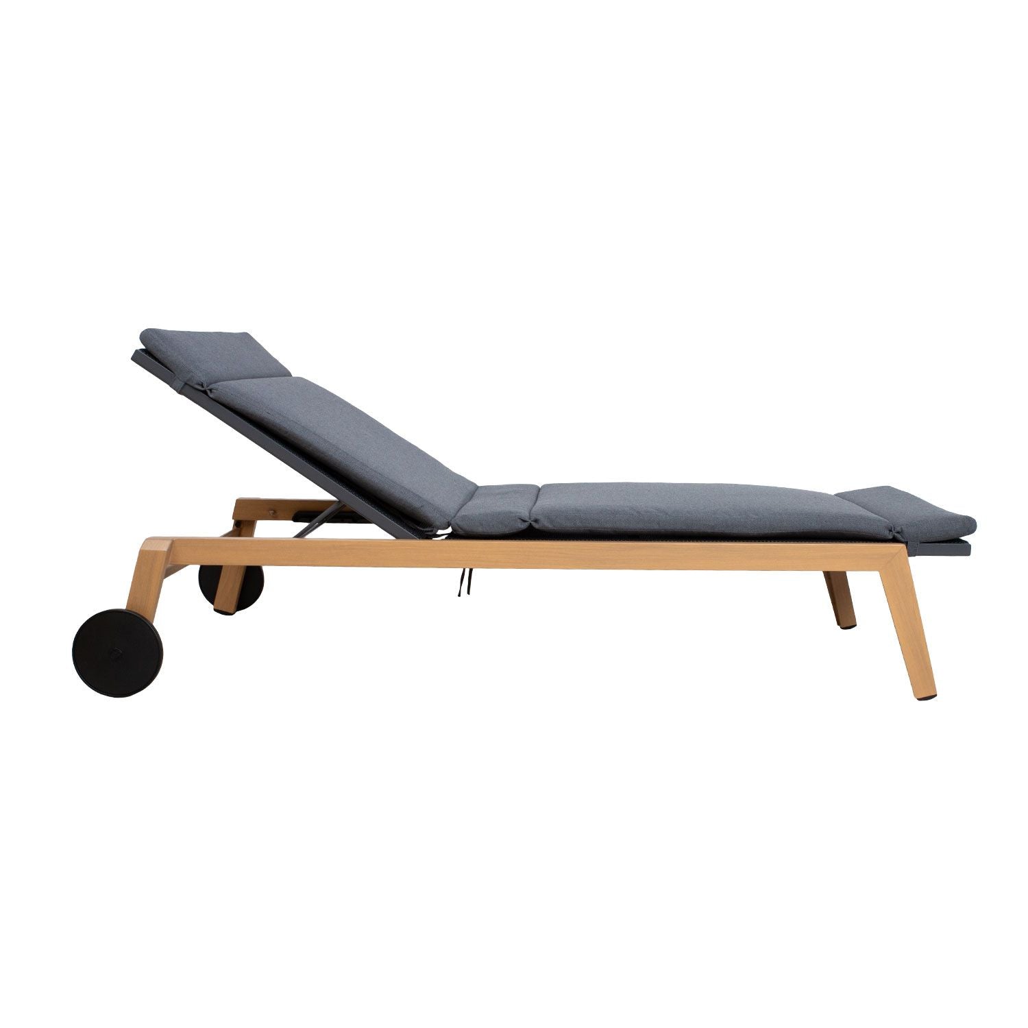 Sun Lounger East Nancy | size: Length: 199.5cm, Width: 79cm, Height: 102cm | color: Gray | image: 2 | variant: 1006457