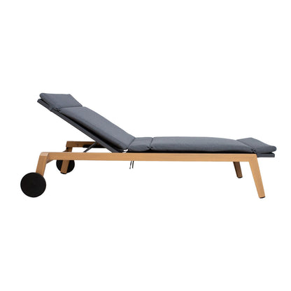Sun Lounger East Nancy | size: Length: 199.5cm, Width: 79cm, Height: 102cm | color: Gray | image: 2 | variant: 1006457