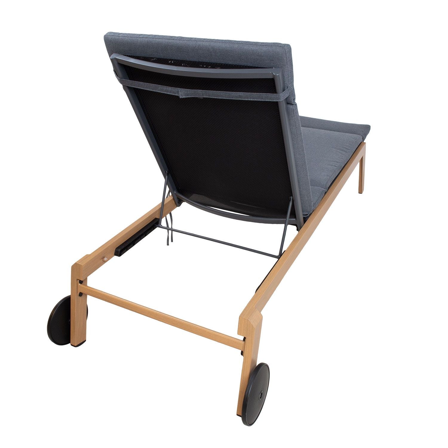 Sun Lounger East Nancy | size: Length: 199.5cm, Width: 79cm, Height: 102cm | color: Gray | image: 3 | variant: 1006457