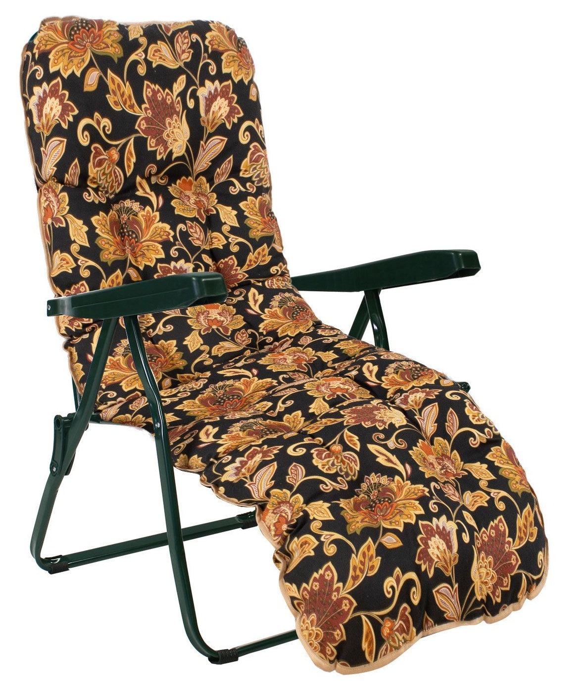Sun Lounger Petersfield | size: Length: 165cm, Width: 57cm, Height: 100cm | color: Black/Orange | image: 0 | variant: 1000662