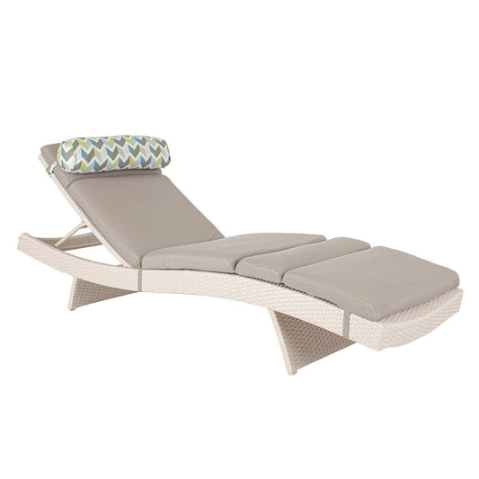 Sun Lounger Woking | size: Length: 200cm, Width: 65.5cm, Height: 33cm | color: White | image: 1 | variant: 1000683