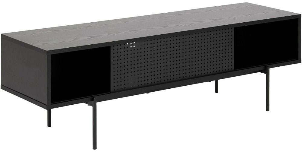 TV Table Angus | size: Length: 40cm, Width: 140cm, Height: 44.5cm | color: Black | image: 3 | variant: 1012140