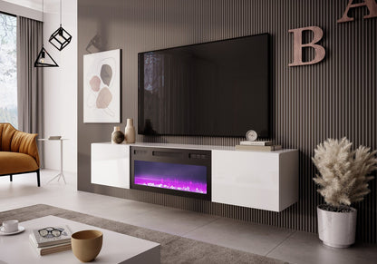 TV Table Antwerp | size: Length: 38cm, Width: 180cm, Height: 37cm | color: White | image: 2 | variant: 1007545