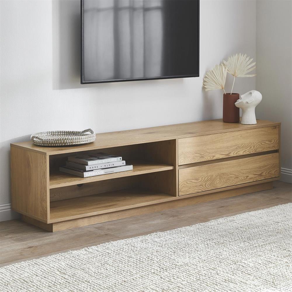TV Table East Rennes | size: Length: 40cm, Width: 180cm, Height: 43cm | color: Oak | image: 9 | variant: 1006370