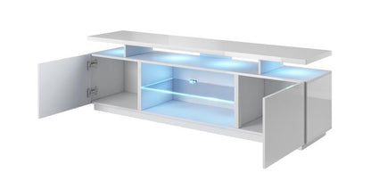 TV Table Eva | size: Length: 40cm, Width: 180cm, Height: 56cm | color: White | image: 2 | variant: 1006207