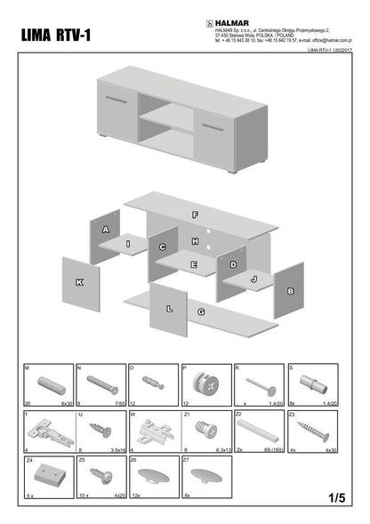 TV Table Lima Rtv1 | size: Length: 40cm, Width: 137cm, Height: 44cm | color: White/Oak | image: 2 | variant: 1006176