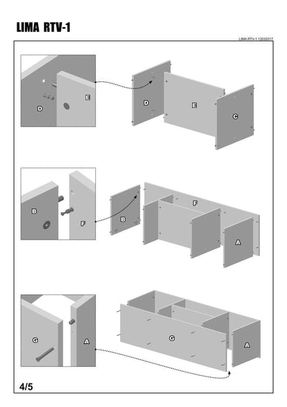 TV Table Lima Rtv1 | size: Length: 40cm, Width: 137cm, Height: 44cm | color: White/Oak | image: 3 | variant: 1006176