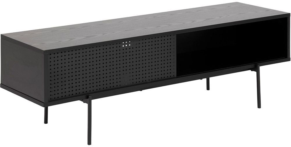 TV Table Loughborough | size: Length: 40cm, Width: 140cm, Height: 44.5cm | color: Black | image: 2 | variant: 1005540