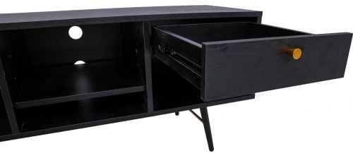 TV Table Luxembourg | size: Length: 40cm, Width: 150cm, Height: 50cm | color: Black | image: 4 | variant: 1012141