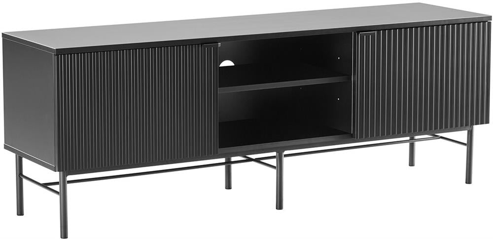 TV Table Milton | size: Length: 40cm, Width: 150cm, Height: 55cm | color: Black | image: 1 | variant: 1001467