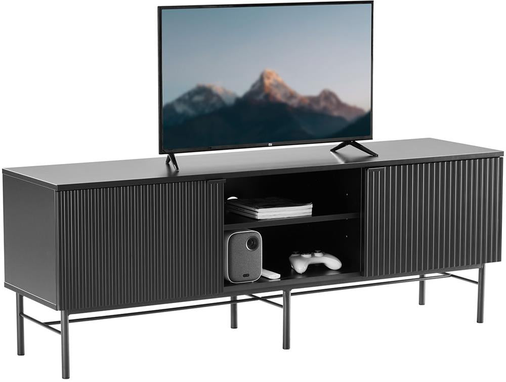 TV Table Milton | size: Length: 40cm, Width: 150cm, Height: 55cm | color: Black | image: 7 | variant: 1001467