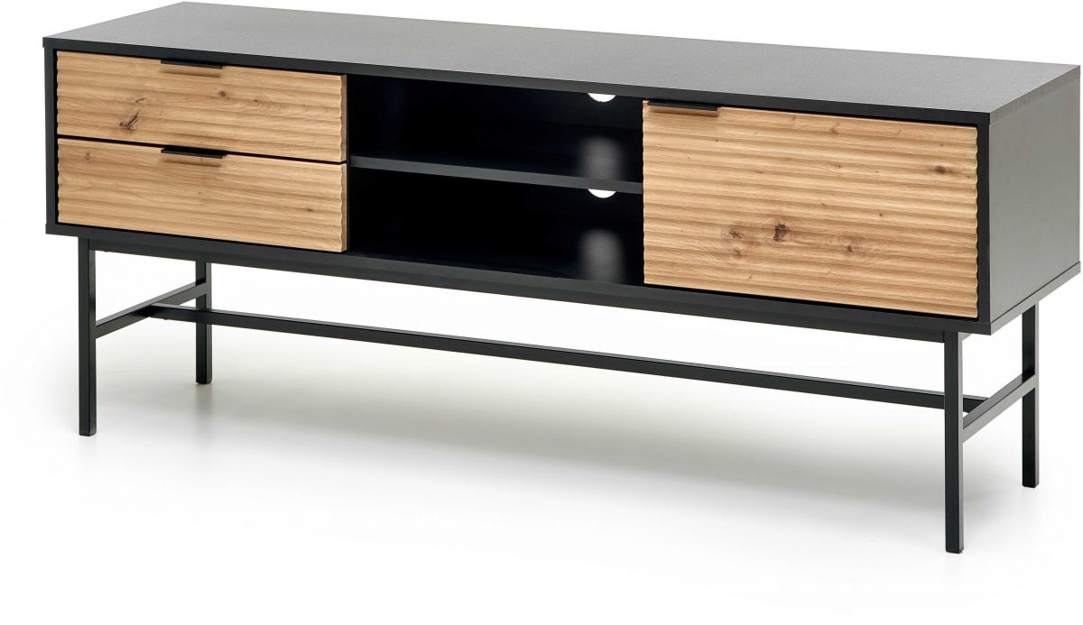 TV Table Murano | size: Length: 40cm, Width: 150cm, Height: 61cm | color: Black | image: 0 | variant: 1012652