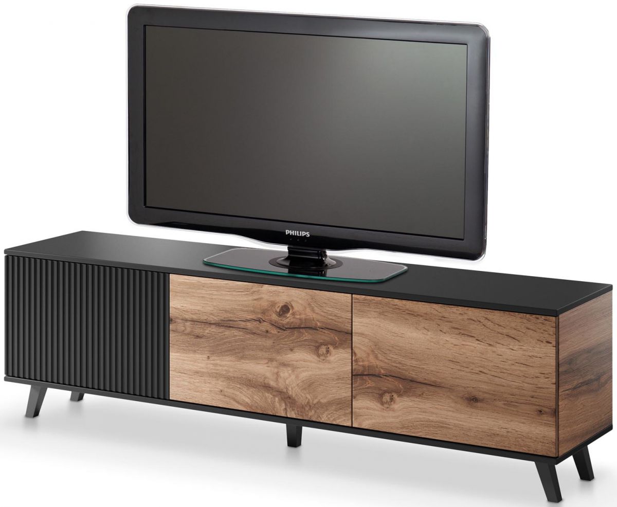 TV Table Random RTV-1 | size: Length: 40cm, Width: 150cm, Height: 47cm | color: Black/Oak | image: 3 | variant: 1012408