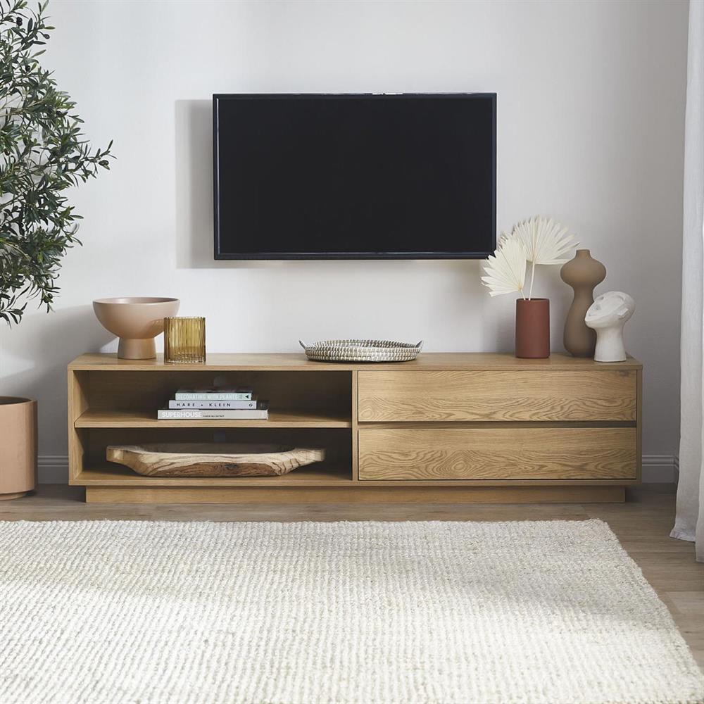 TV Table Sacha | size: Length: 40cm, Width: 180cm, Height: 43cm | color: Oak | image: 10 | variant: 1017692