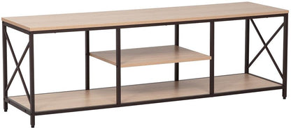 TV Table Study 2 | size: Length: 40cm, Width: 140cm, Height: 46.5cm | color: Black/Oak | image: 1 | variant: 1017695