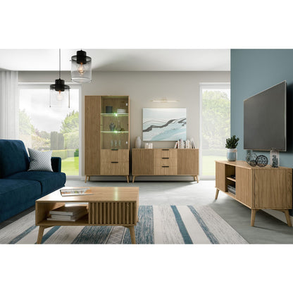 TV Table West Abercynon | size: Length: 52cm, Width: 40cm, Height: 150cm | color: Oak | image: 4 | variant: 1017662