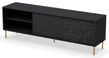 TV Table West Thame | size: Length: 41cm, Width: 180cm, Height: 58cm | color: Black | image: 2 | variant: 1007338
