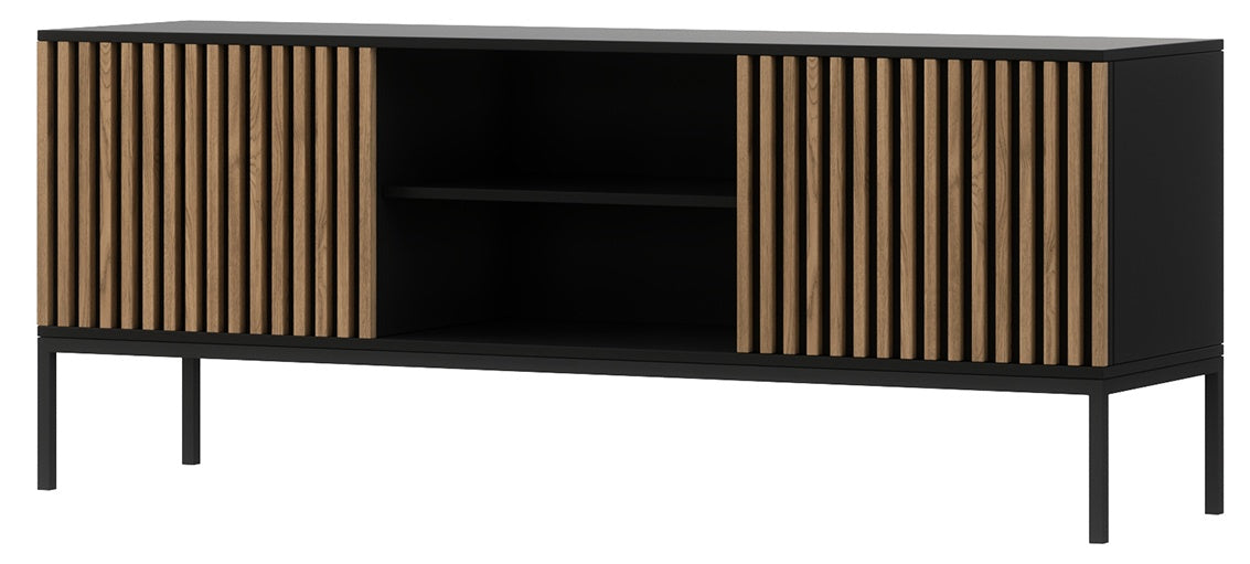 TV Table West Welshpool | size: Length: 40cm, Width: 150cm, Height: 60cm | color: Black | image: 0 | variant: 1017660