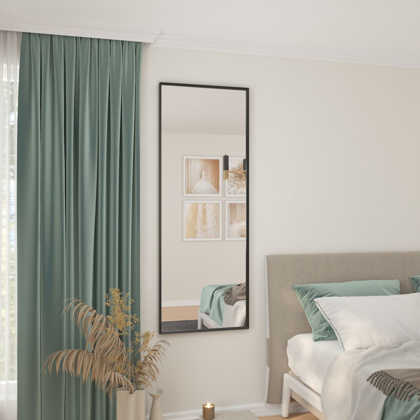 Wall Mirror East Potenza | color: Black | image: 1 | variant: 1009761