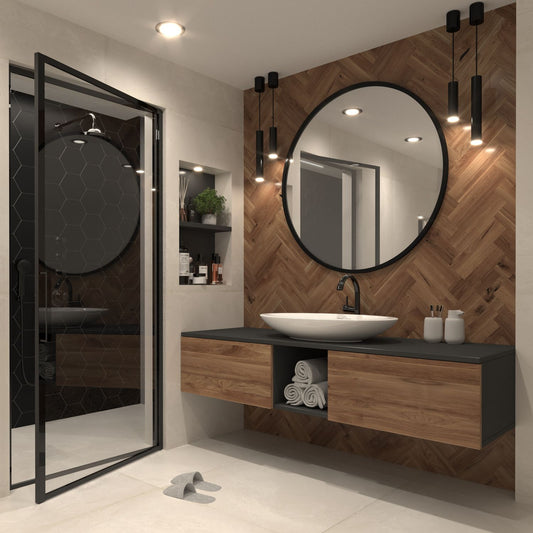Wall Mirror Tenby 2 | color: Black | image: 1 | variant: 1009773