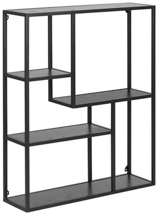 Wall Shelf Aberystwyth | size: Width: 75cm, Height: 91cm, Depth: 20cm | color: Black | image: 1 | variant: 1006083