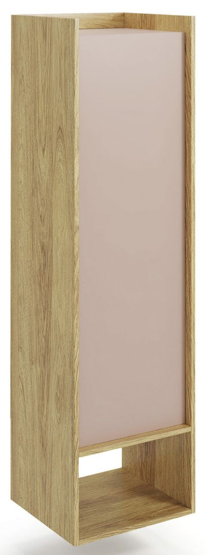 Wall Shelf Mobius 1D 1 | size: Width: 50cm, Height: 179cm, Depth: 41cm | color: Beige/Oak | image: 1 | variant: 1000541