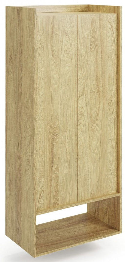 Wall Shelf Mobius 2D 1 | size: Width: 78cm, Height: 179cm, Depth: 41cm | color: Oak | image: 1 | variant: 1000537