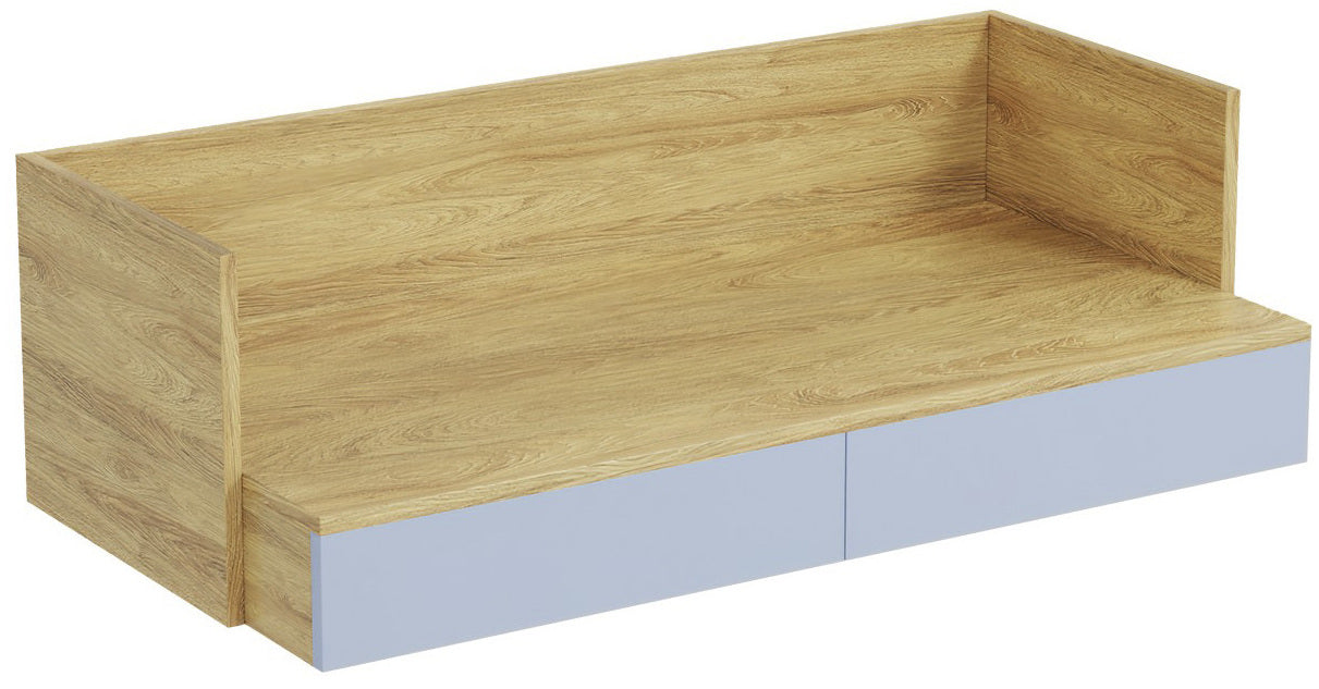 Wall Shelf Mobius 2S | size: Length: 110cm, Width: 55cm, Height: 38cm | color: Blue | image: 1 | variant: 1002024