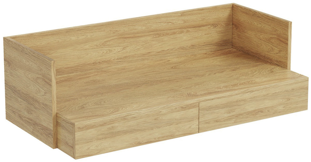 Wall Shelf Mobius 2S | size: Length: 110cm, Width: 55cm, Height: 38cm | color: Natural | image: 1 | variant: 1002023