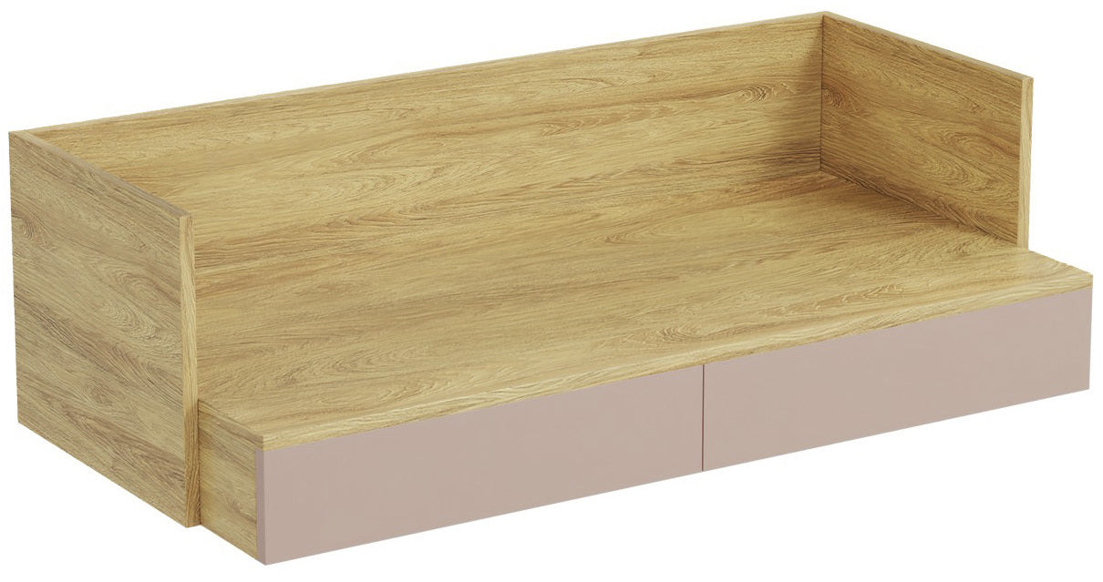 Wall Shelf Mobius 2S | size: Length: 110cm, Width: 55cm, Height: 38cm | color: Pink | image: 1 | variant: 1002021