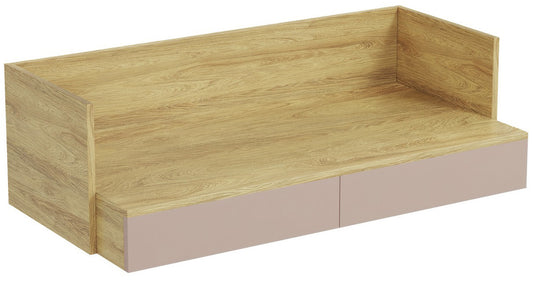 Wall Shelf Mobius 2S | size: Length: 110cm, Width: 55cm, Height: 38cm | color: Pink | image: 1 | variant: 1002021