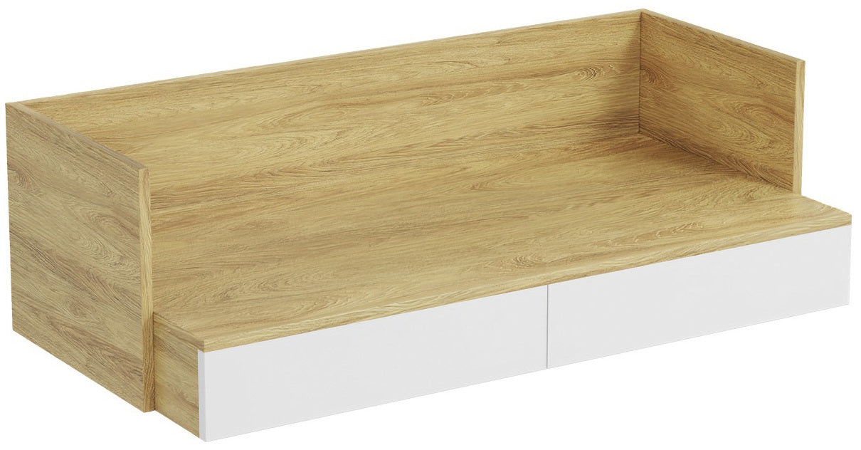 Wall Shelf Mobius 2S | size: Length: 110cm, Width: 55cm, Height: 38cm | color: White | image: 1 | variant: 1002022