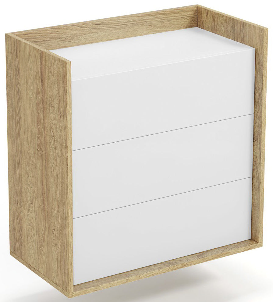 Wall Shelf Mobius 3S | size: Length: 78cm, Width: 41cm, Height: 83cm | color: White | image: 1 | variant: 1002016