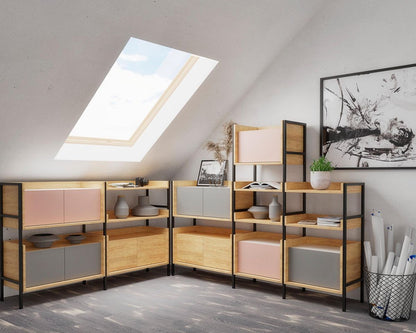 Wall Shelf Mobius 50 | size: Width: 110cm, Height: 8cm, Depth: 41cm | color: Oak | image: 2 | variant: 1012184