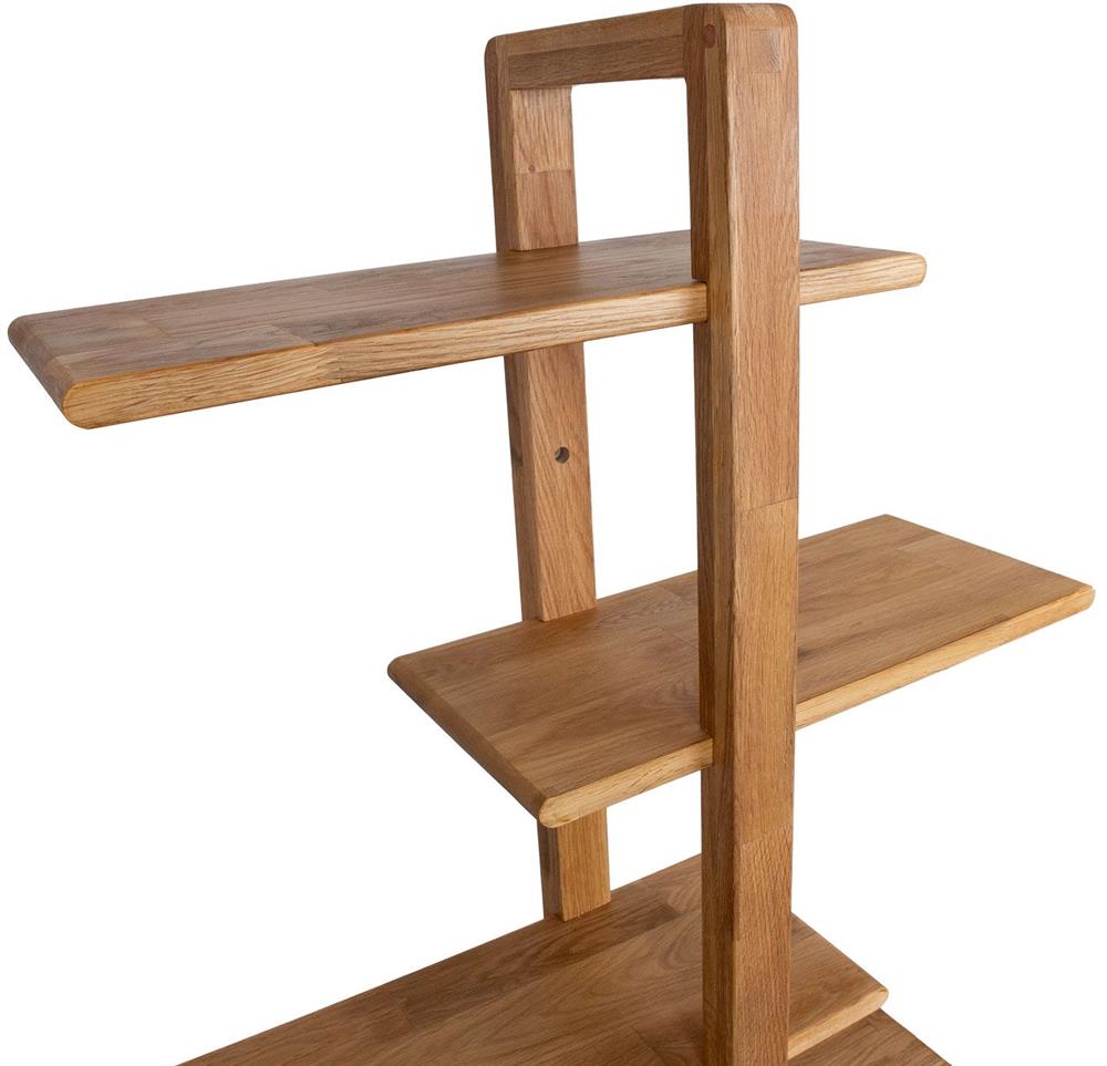 Wall Shelf Mondeo | size: Width: 40cm, Height: 115.2cm, Depth: 21.6cm | color: Oak | image: 3 | variant: 1016974