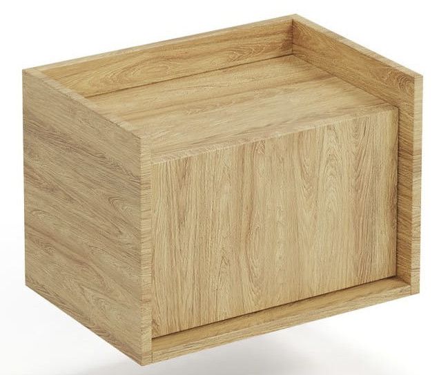 Wall Shelf Roskilde | size: Width: 50cm, Height: 36cm, Depth: 41cm | color: Oak | image: 1 | variant: 1002022