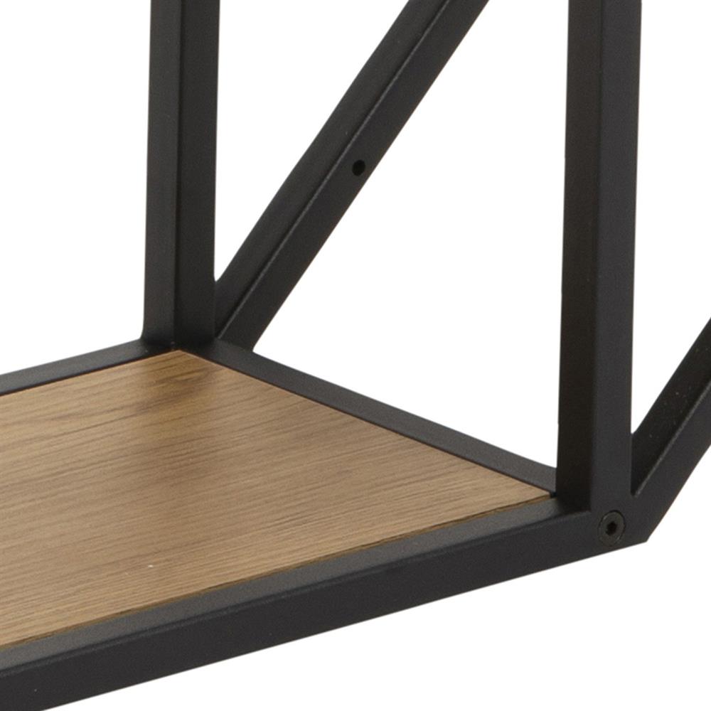 Wall Shelf Seaford 3 | size: Width: 77cm, Height: 77cm, Depth: 20cm | color: Black/Oak | image: 4 | variant: 1016968