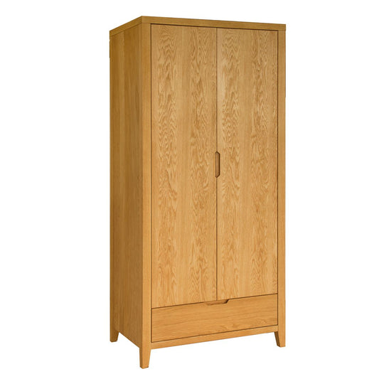 Wardrobe East Towcester | size: Width: 90cm, Height: 198cm, Depth: 58cm | color: Oak | image: 1 | variant: 1004961