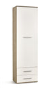 Wardrobe Lima | size: Width: 60cm, Height: 200cm, Depth: 40cm | color: White/Oak | image: 1 | variant: 1000295
